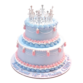 Two Tier Crown Cake